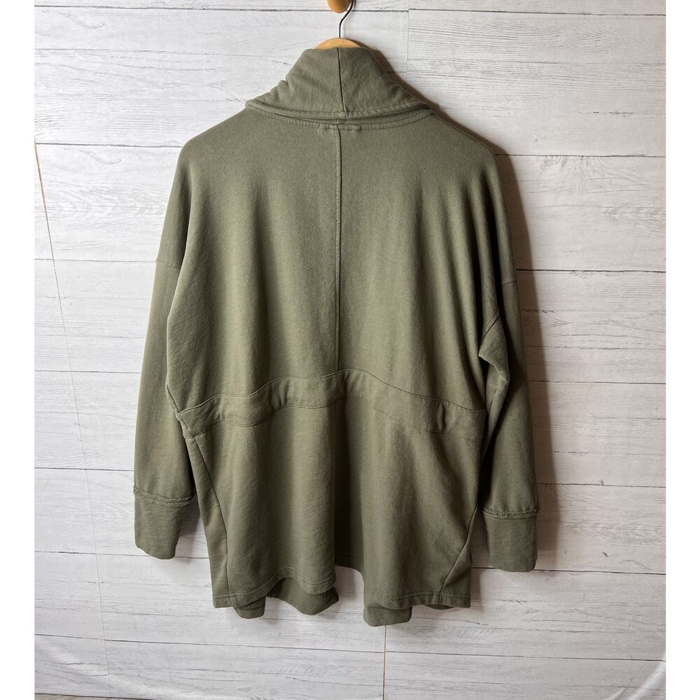 Knox Rose Jacket Womens Size XL Olive Green Drape Front Cotton Blend Pockets - Picture 11 of 16